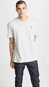 Polo Ralph Lauren Men's Classic-fit V Neck T-shirt In Heather Gray