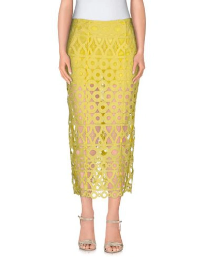 Dondup Maxi Skirts In Yellow