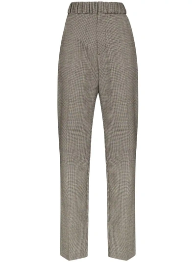 Y/project Multi-loop Houndstooth Wool Trousers In Black