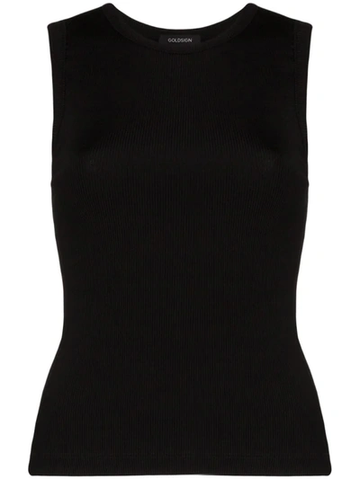 Goldsign Ribbed Tank Top In Black