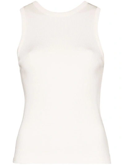 Goldsign Geripptes Jersey-top In White