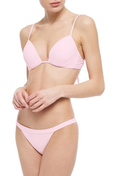 Heidi Klein My Push Up Bow-detailed Bikini Top In Baby Pink