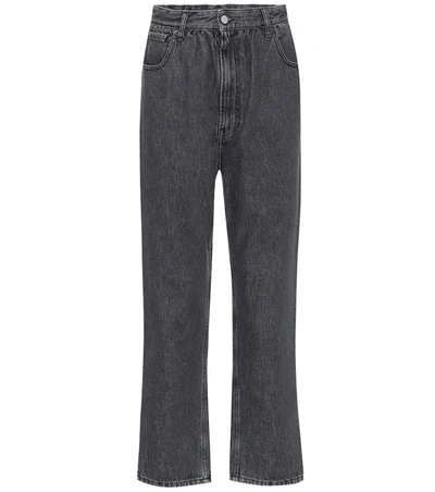 Mm6 Maison Margiela High-rise Straight Jeans In Grey