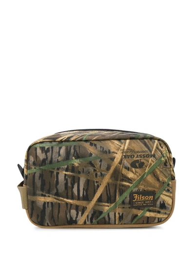 Filson Camouflage Clutch Bag In Brown