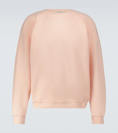 Les Tien Crew-neck Brushed-back Cotton Sweatshirt In Pink