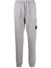 Stone Island Logo-patch Track Pants In Grey