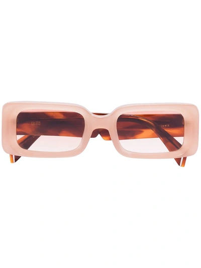 Kaleos Barbarella 5 Rectangular-frame Sunglasses In Pink