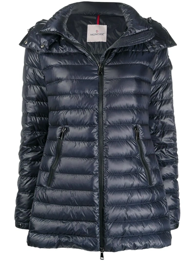 Moncler Padded Zip-front Jacket In Blue