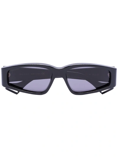 Gucci Rectangular-frame Tinted Sunglasses In Black