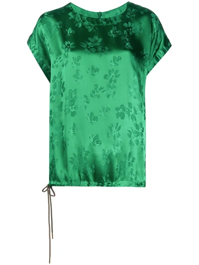 Essentiel Antwerp Vuvuzela Floral Print T-shirt In Green
