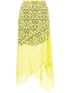 Marques' Almeida Lace Layered Midi Skirt In Yellow