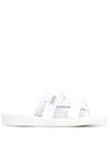Suicoke Touch Strap Flat Slides In White