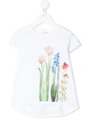 Il Gufo Kids' Painted Floral T-shirt In White