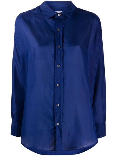 Katharine Hamnett Oversized Button Shirt In Blue