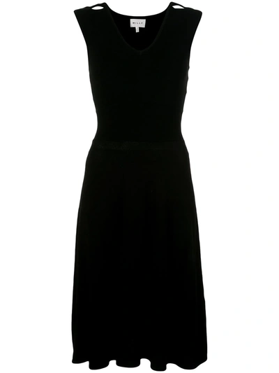 Milly Knitted Sleeveless Dress In Black