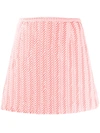 Marco De Vincenzo Pleated A-line Mini Skirt In Pink