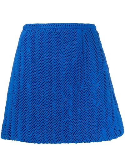 Marco De Vincenzo Embroidered Mini Skirt In Blue