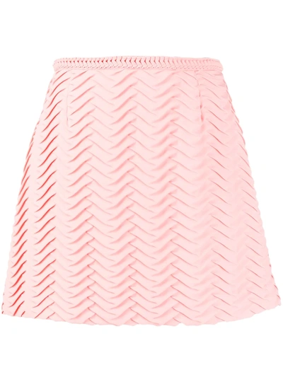 Marco De Vincenzo Textured A-line Skirt In Pink