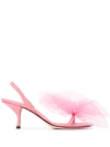 Marco De Vincenzo Bow Detail Sandals In Pink