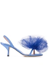 Marco De Vincenzo Bow Detail Sandals In Blue