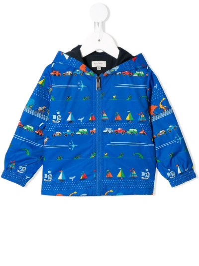 Paul Smith Junior Babies' All-over Print Bomber Jacket In Blue