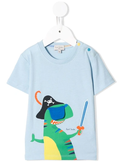 Paul Smith Junior Babies' Pirate Dino T-shirt In Blue