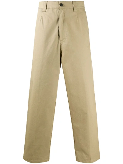 Acne Studios Pulaksi Wide Leg Trousers In Beige In Neutrals