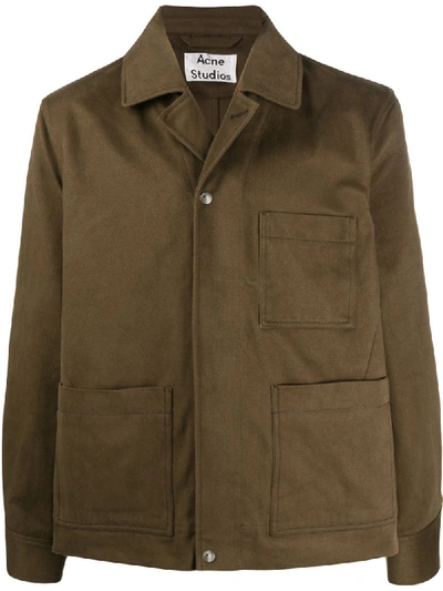 Acne Studios Omar Work Jacket In Green