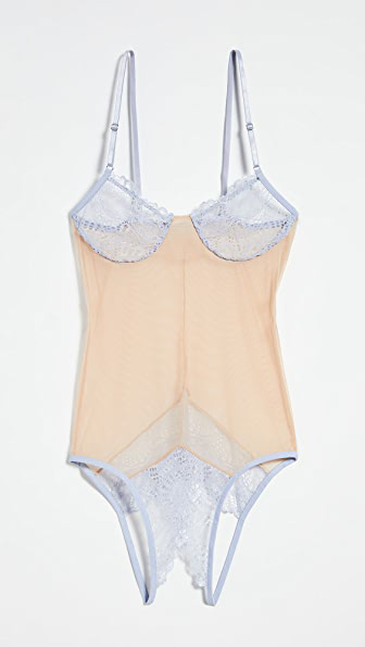 Only Hearts Whisper Sweet Nothings Coucou Bodysuit In Buff/powder ...