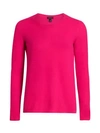 Saks Fifth Avenue Collection Featherweight Cashmere Sweater In Cosmos Rose