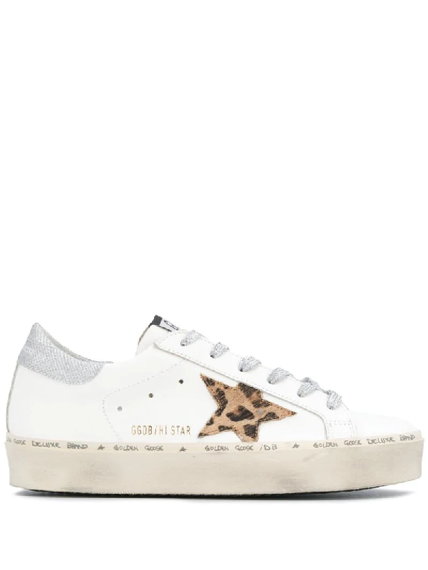 golden goose hi star leopard metallic sneakers