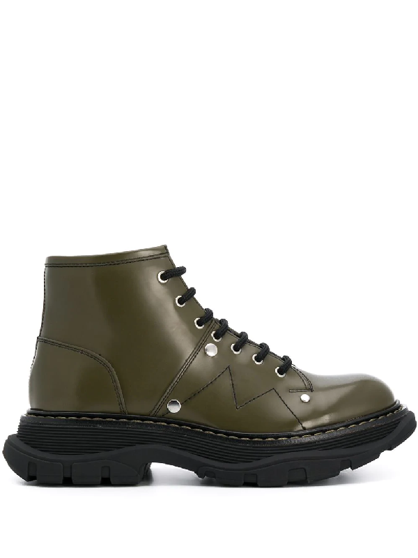 olive green alexander mcqueen sneakers