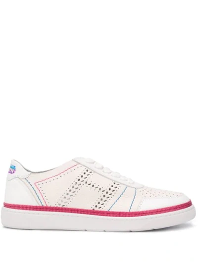 Hogan H365 Perforated Low-top Sneakers In Neutrals
