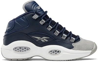Pre-owned Reebok Question Mid Georgetown (2020) (gs) In Carbon/faux Indigo-white