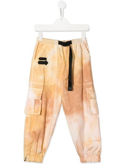 Cinzia Araia Kids' Beige Cargo Trousers For Boy With Logo