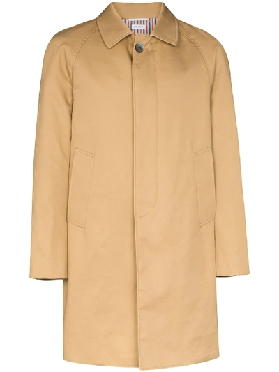 Thom Browne Mackintosh Overcoat In Brown