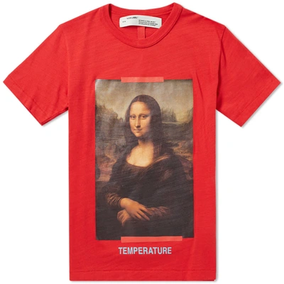 Pre-owned Off-white  Mona Lisa Temperature Tee Red