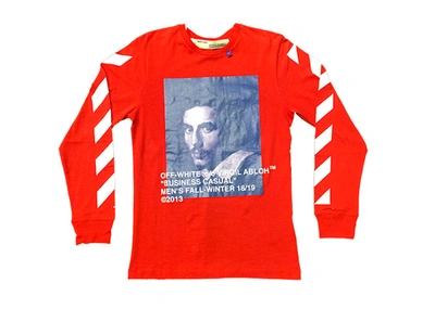 Pre-owned Off-white Bernini L/s Tee Red