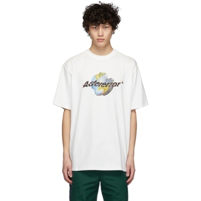 Ader Error Oversize Printed Cotton Jersey T-shirt In White