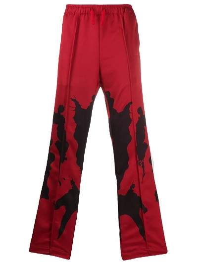Youths In Balaclava Ink Blot Track Trousers In Red