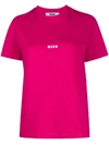 Msgm Logo Print T-shirt In Pink