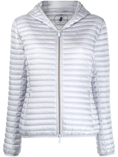 Save The Duck Padded Zip-up Jacket In Blue