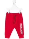 Dsquared2 Babies' Lettering Logo Print Track Pants In Red