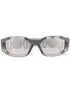 Versace Logo Plaque Sunglasses In Grey