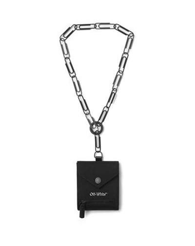 Off-white Black Canvas Chain Wallet