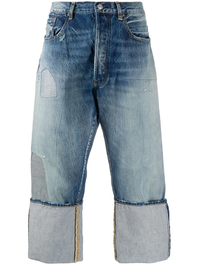 Junya Watanabe X Levi Reconstructed Cropped Jeans In Denim