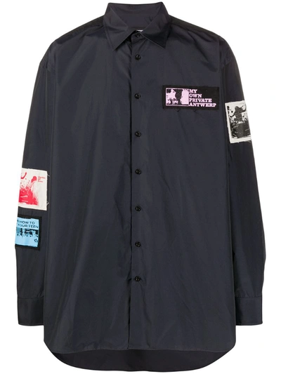 Raf Simons Patch-embellished Shirt In Black