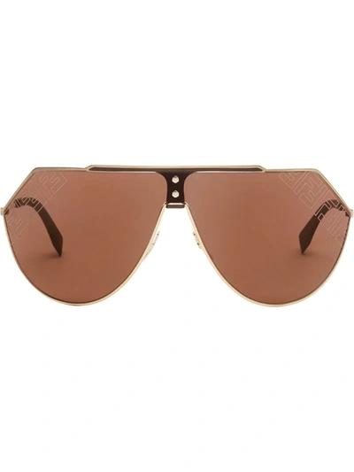 Fendi Eyeline 2.0 Shield Sunglasses In Pink