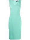 Dolce & Gabbana Fitted Sleeveless Dress In Green