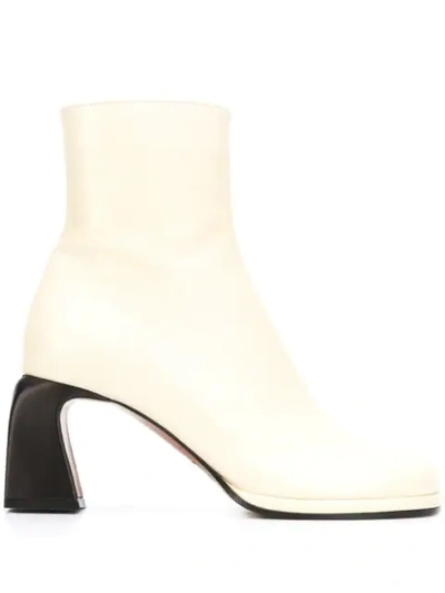 Manu Atelier Chea Leather Ankle Boots In Neutrals